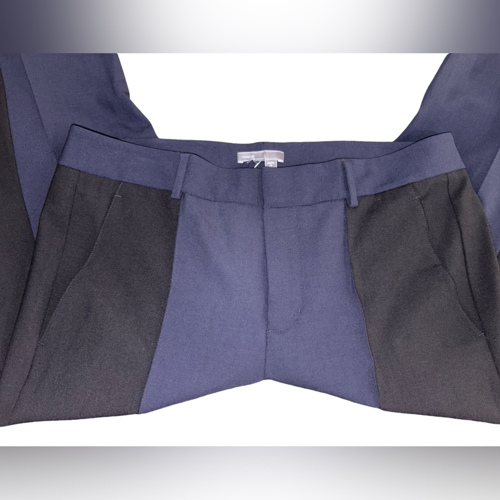 Vince Wool Blend Contrast Panel Slim Ankle Pants Size 8 NWT - Picture 4 of 13